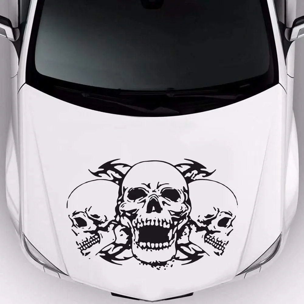 

Car Decals-1pcs Three Skull Decal-car Sticker Decals,vinyl Car Decal Car Hood Decal for Car/truck/suv Univers Car Stickers