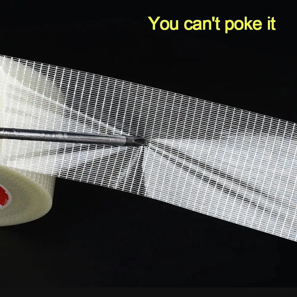 New Strong Stripes Fiberglass Tape High Temperature Resistance 25M Lithium Battery Pack Wrap Single-sided Insulation Tape