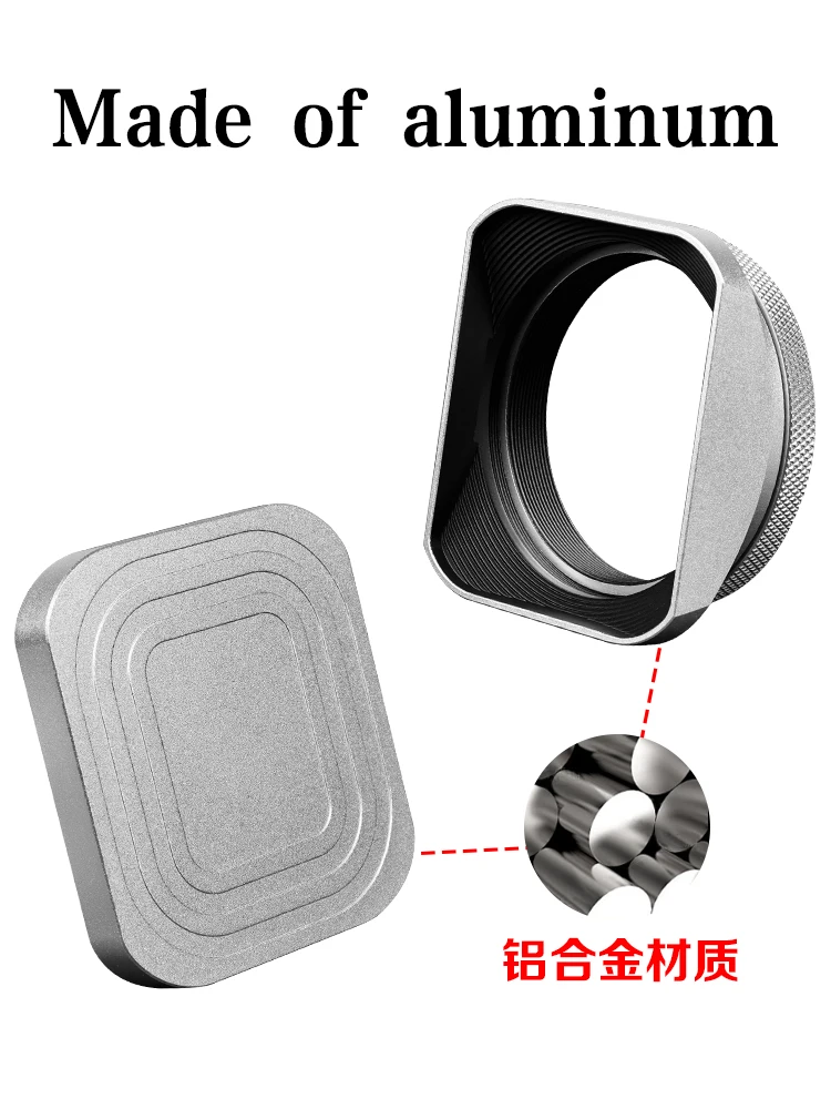 Description Picture 6 of itemAluminum alloy lens hood filter adapter ring X100F X100S X100T X100VI square metal accessories