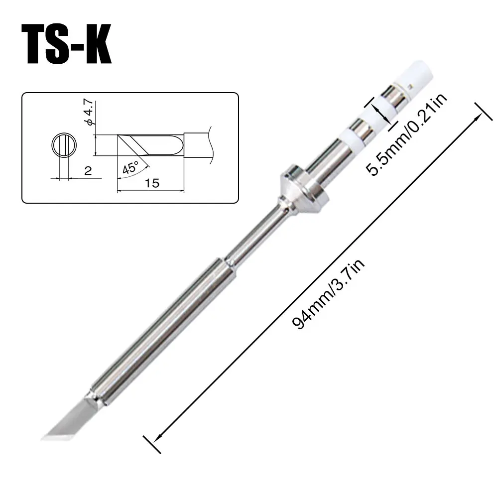 Soldering Iron Pine64 TS100 Ts101 Soldering Iron Tips Replacement Various Models of Pinecil V2 Electric TS Series BC2 ILS K