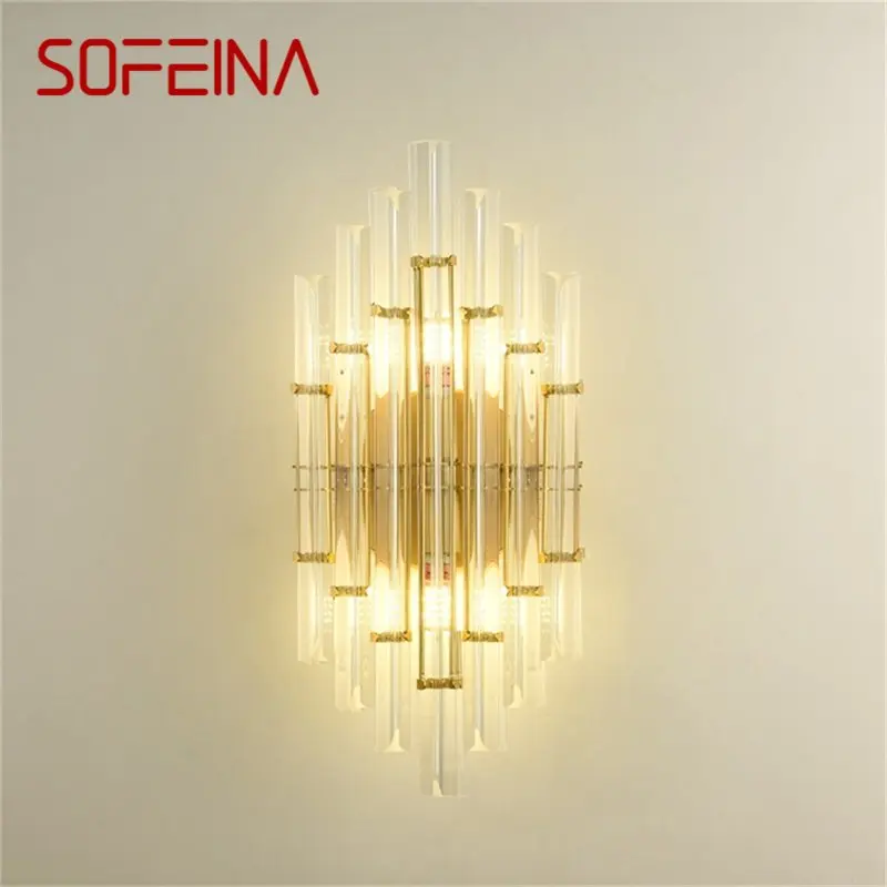 

SOFEINA Crystal Wall Sconce Lamp Modern Bedroom Luxury Gold LED Design Balcony Decorative For Home Indoor Corridor