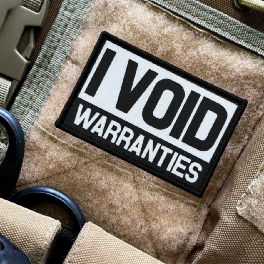 �I Void Garranties“-Aufnäher, taktisches Moralabzeichen, bedruckte Klett-Aufnäher für Kleidung, Rucksäcke, militärischer dekorativer Aufkleber