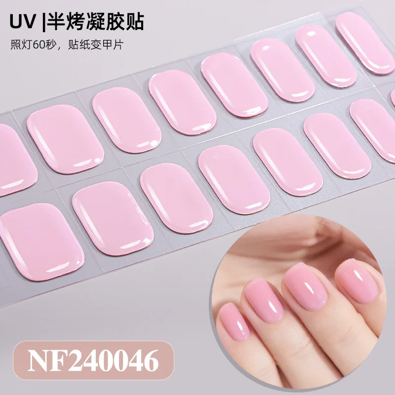 Premium Semi-Cured Nail Wraps Set - Waterproof, Long-Lasting Gel Nail Stickers