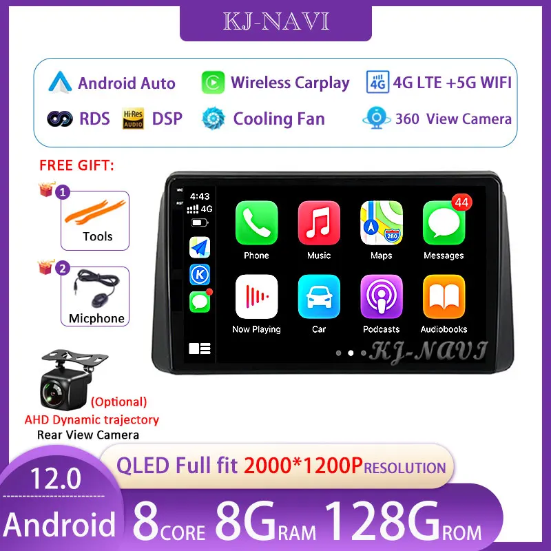 

9'' Android12 Car Player Multimedia Radio for Chrysler Grand Voyager 5 2011 - 2015 for Dodge Grand Caravan 2008-2020 GPS NO DVD