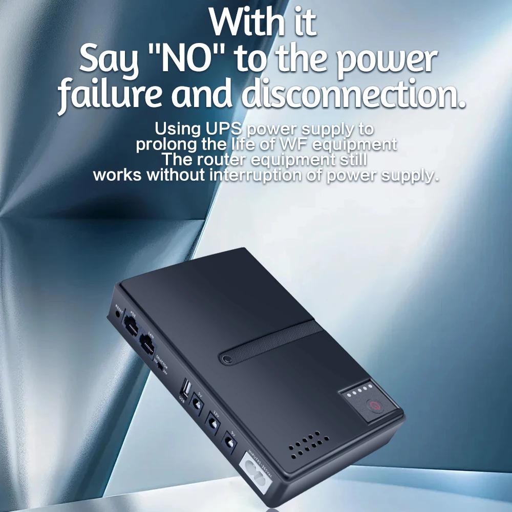 US Plug-Portable UPS Router 5V 9V 12V Uninterruptible Power Supply for WiFi Router 10400MA 36W Power Backup Adapter