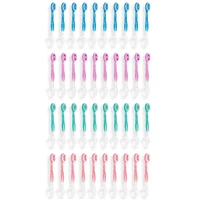 40 Pack Disposable Mini Travel Toothbrushes - 5 In 1 Function, Travel Date Portable Individually Packed 1