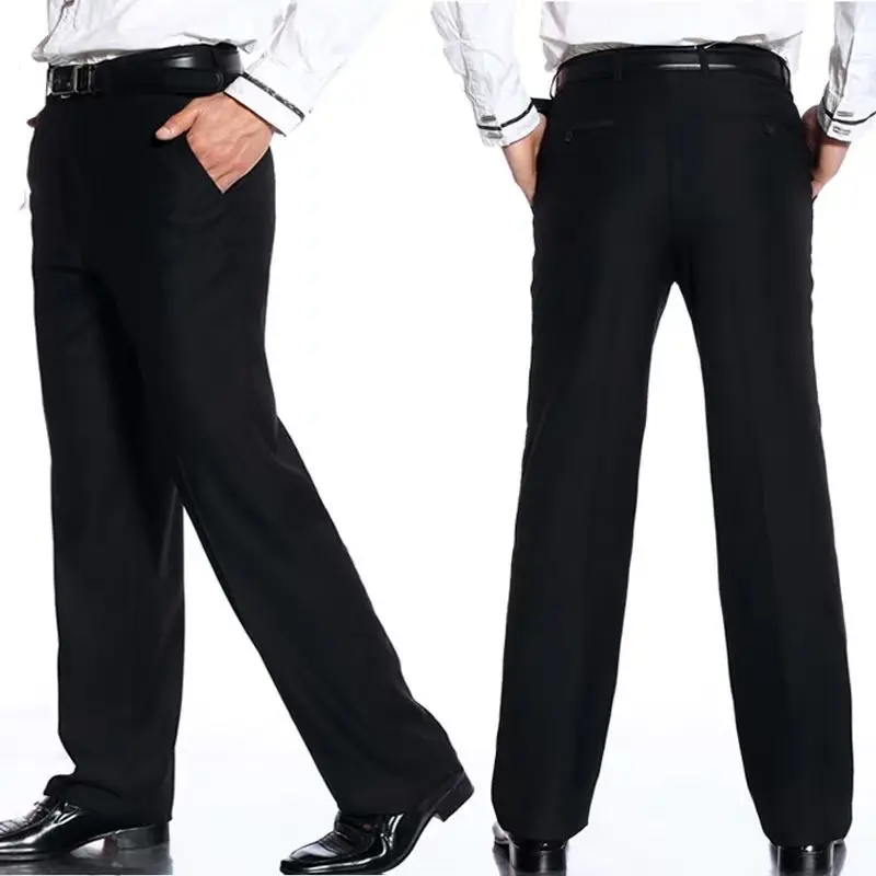 10XL 특대 비즈니스 바지 남성 겨울 남성 정장 바지 클래식 남자 캐주얼 정장 드레스 사회 의류 남성 헐렁한 바지