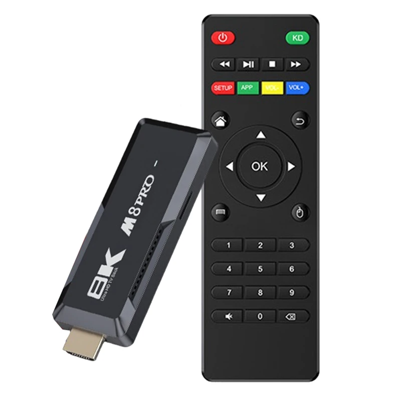 M8 Pro Tv Stick Android 12.1 Smart Tv Box Aiibinner H313 2.4G + 5G Dual Band Wifi Lettore Multimediale Android