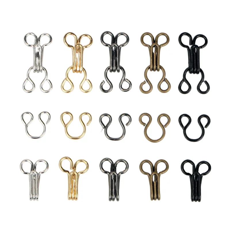 100 Sets Invisible Sewing Hook & Eye Closure for Clothing Bra Jacket Hooks Replacement Sewing Craft Buckle Garment Accessories 2