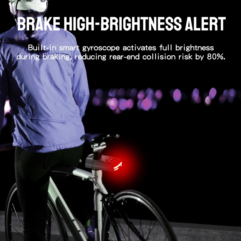 High-Decibel Bike Security Alarm with Integrated Tail Light and Advanced Features
