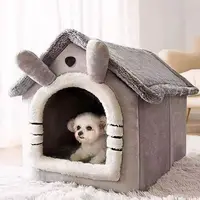 Maison d'intérieur chaude pour chien et chat, lit doux pour animal de compagnie, tente pour chien, chenil pour chat, coussin lavable parfait, convient aux quatre saisons, universel 1