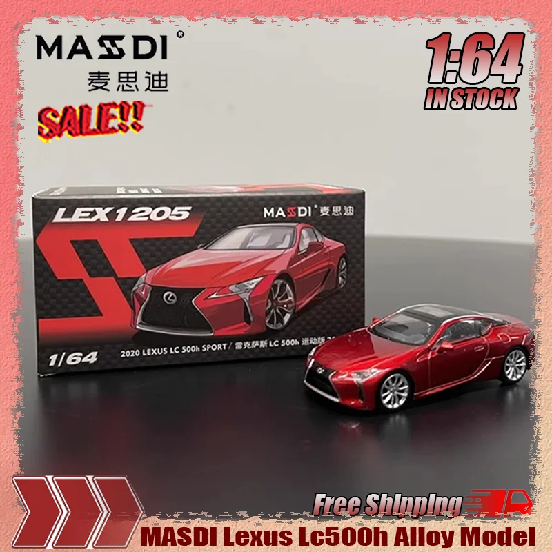 새로운 재고 Masdi 1:64 Lexus Lc500h 클래식 자동차 시뮬레이션 합금..