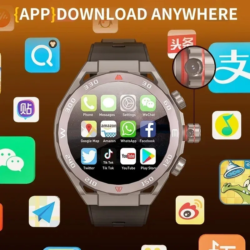 VP900 5G Smart Watch Full Network 32GB 256GB Storage SIM Card Support Video Chat Payment Face Recognition WeChat GPS Waterproof 2