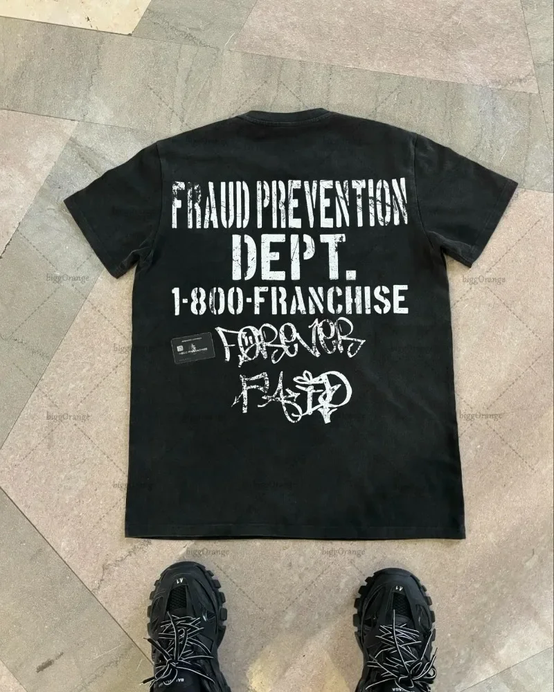 Men Women T Shirt High Street Hip-Hop Fashion American Letter Print Casual T-Shirt
