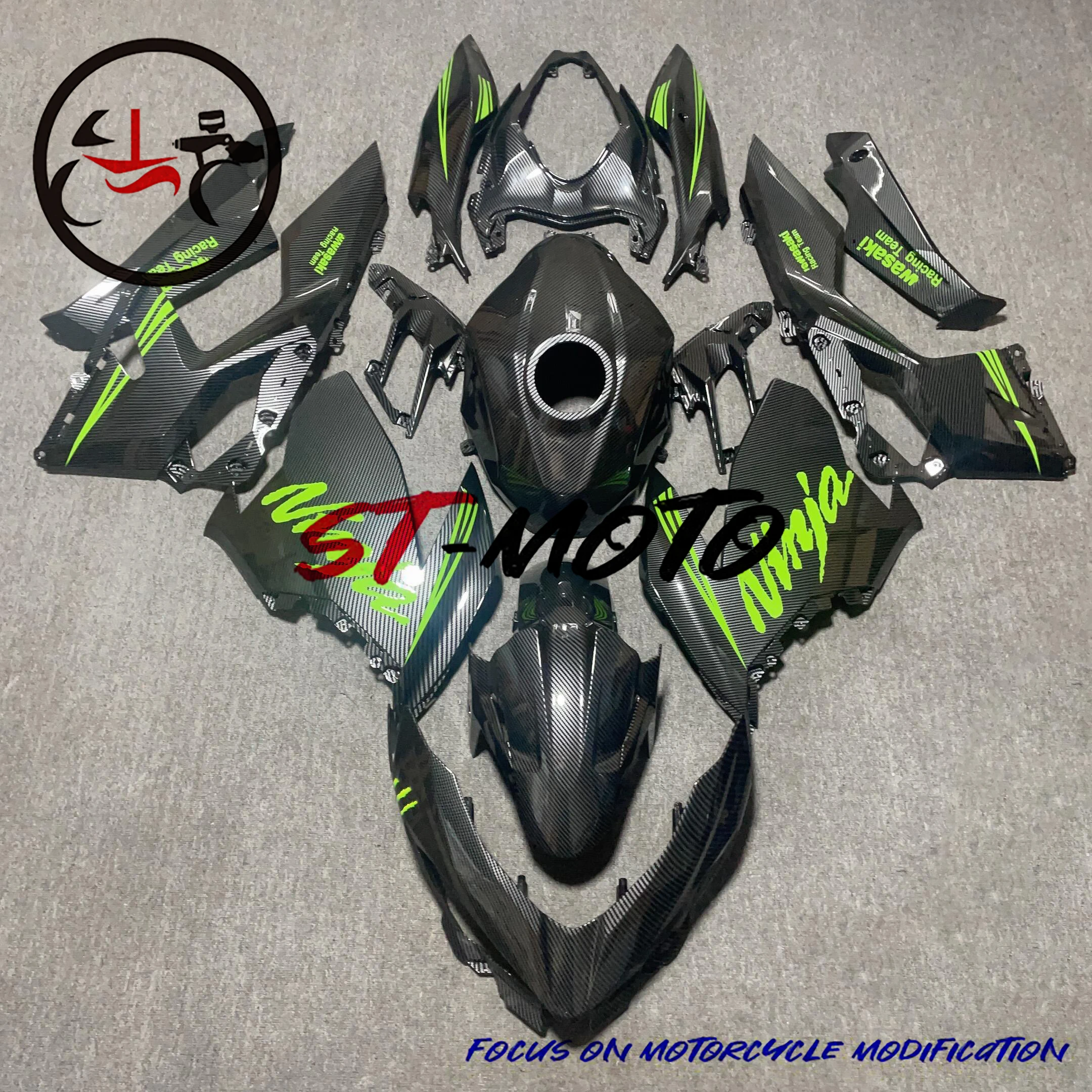 

For KAWASAKI Ninja400 EX400 2018, 2019, 2020, 2021, 2022 Whole vehicle cowling, overall external structure, whole vehicle kit