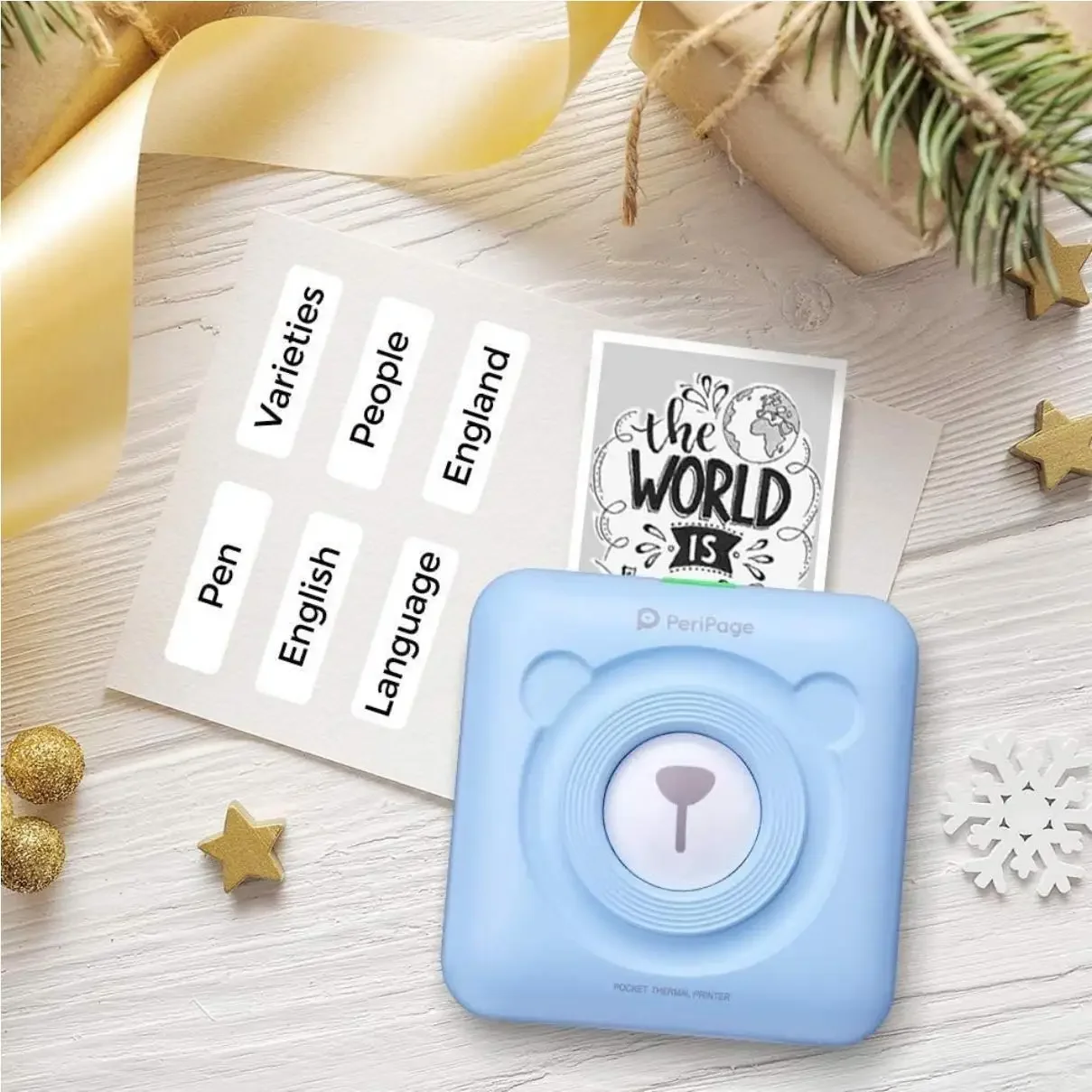 Peripage 미니 프린터 용지, 곰 빈 라벨 스티커, 열 인쇄 용지, A6, A8 방수, 내유성, 긁힘 방지, 15mm, 30mm