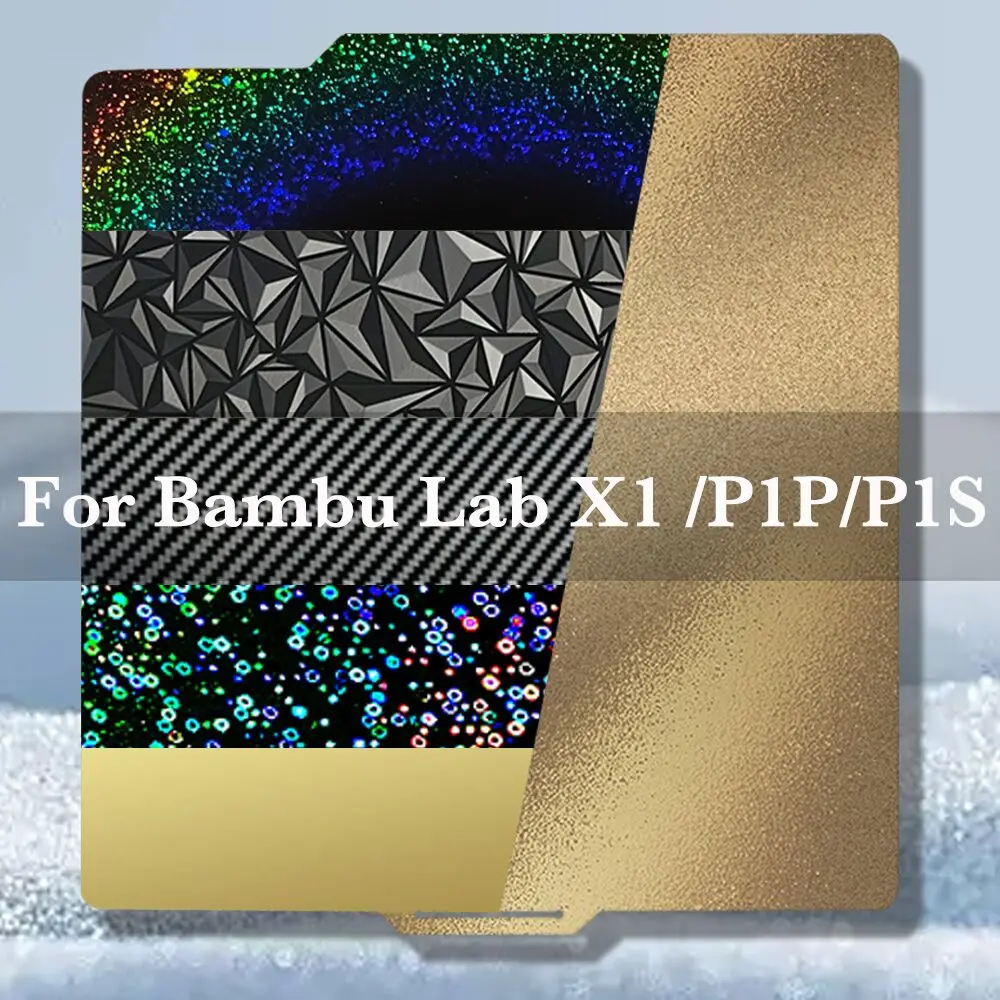 For Bambu Lab x1 Build Plate X1C Holographic Pey Sheet Pet Pei Texture  257x257 Peo Sheet For Bambulab P1P Lab Bamboo Heated Bed