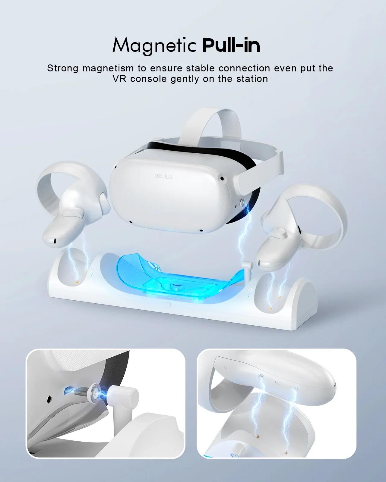 Oculus/Meta Quest 2 用 VR 磁気充電ドック、高速充電 Quest 2 & 2