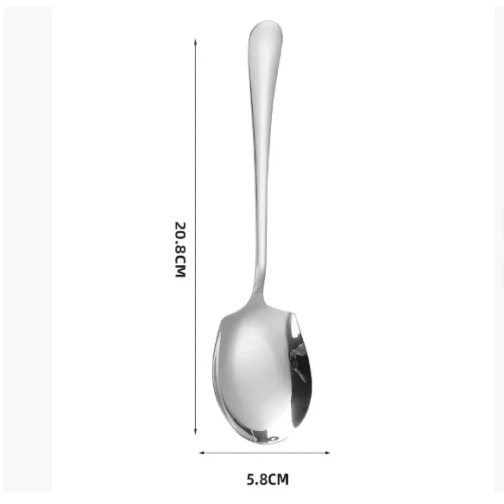 Stainless Steel Large Rice Spoon Ergonomic Metal Serving Spoon Kitchen Flatware Salad Serving Utensils For Pasta stainless steel spoons