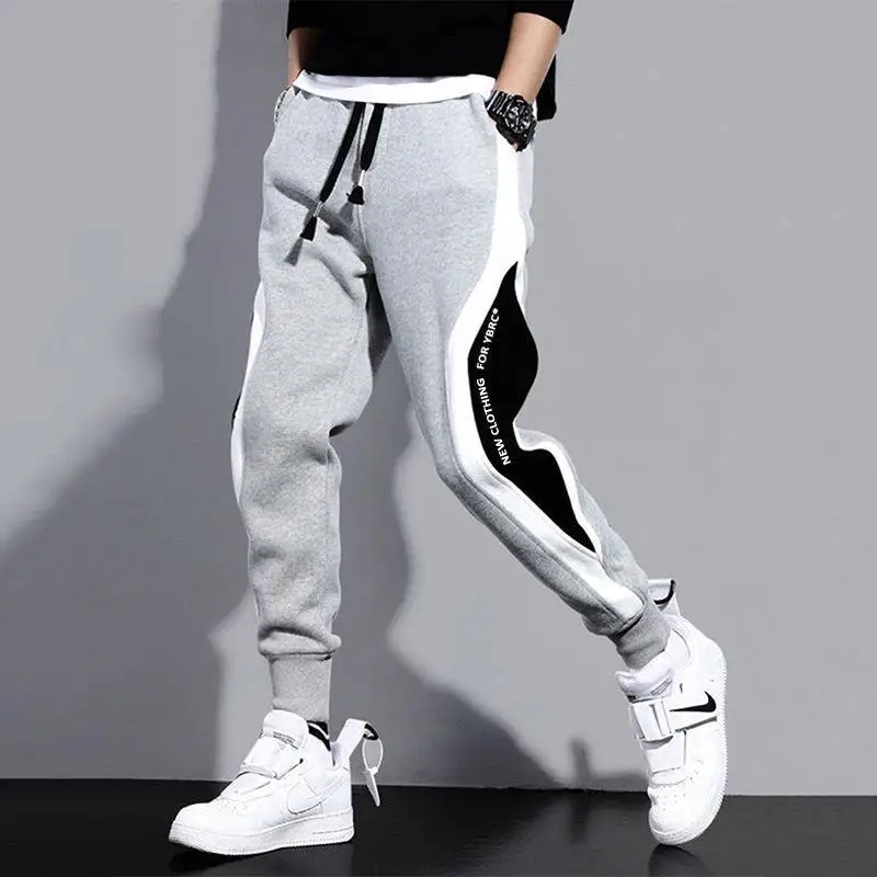 

Men's Trousers Autumn Korean Plush Lining Jogging Military Cargo Pants Casual Sweatpants Pants Winter Thicken Joggers Teachwear