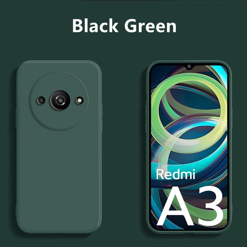 Per Xiaomi Redmi A3 Custodia Per Xiaomi Redmi A3 Shell Liquid Silicone Soft Skin Capa Bumper Cover Per Xiaomi Redmi A3