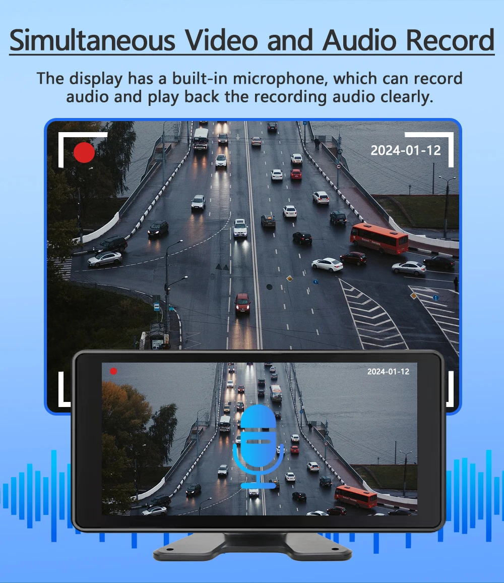 10.36 بوصة 5 قناة شاحنة نظام مراقبة الكاميرا BSD إنذار MP5 شاشة تعمل باللمس DVR مسجل فيديو السيارة AHD 1080P كاميرات عكسية