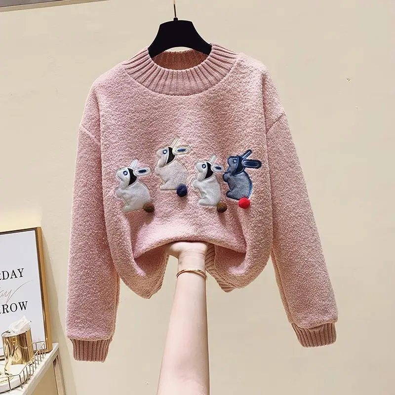 Autumn and winter 2022 New style  embroidered sweater for women  students  winter clothes women  sweatshirt  hoodie