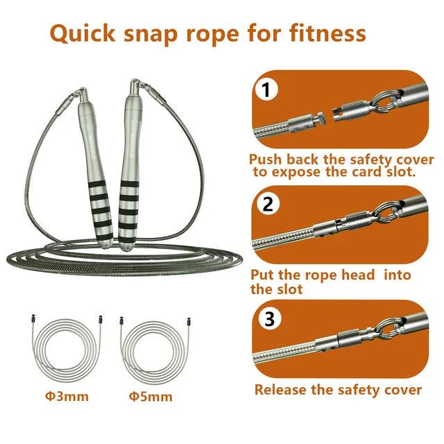 Crossfit Speed Jumping Rope Home Gym Steel Wire Durable For Men Fast Jump Rope loss weight Sport Exercise Workout Equipments 3