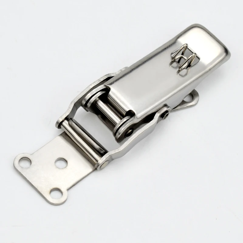 Stainless Steel Adjustable Hasp Concealed Tool Box Spring Latch Distribution Cabinet Door Lock DK605