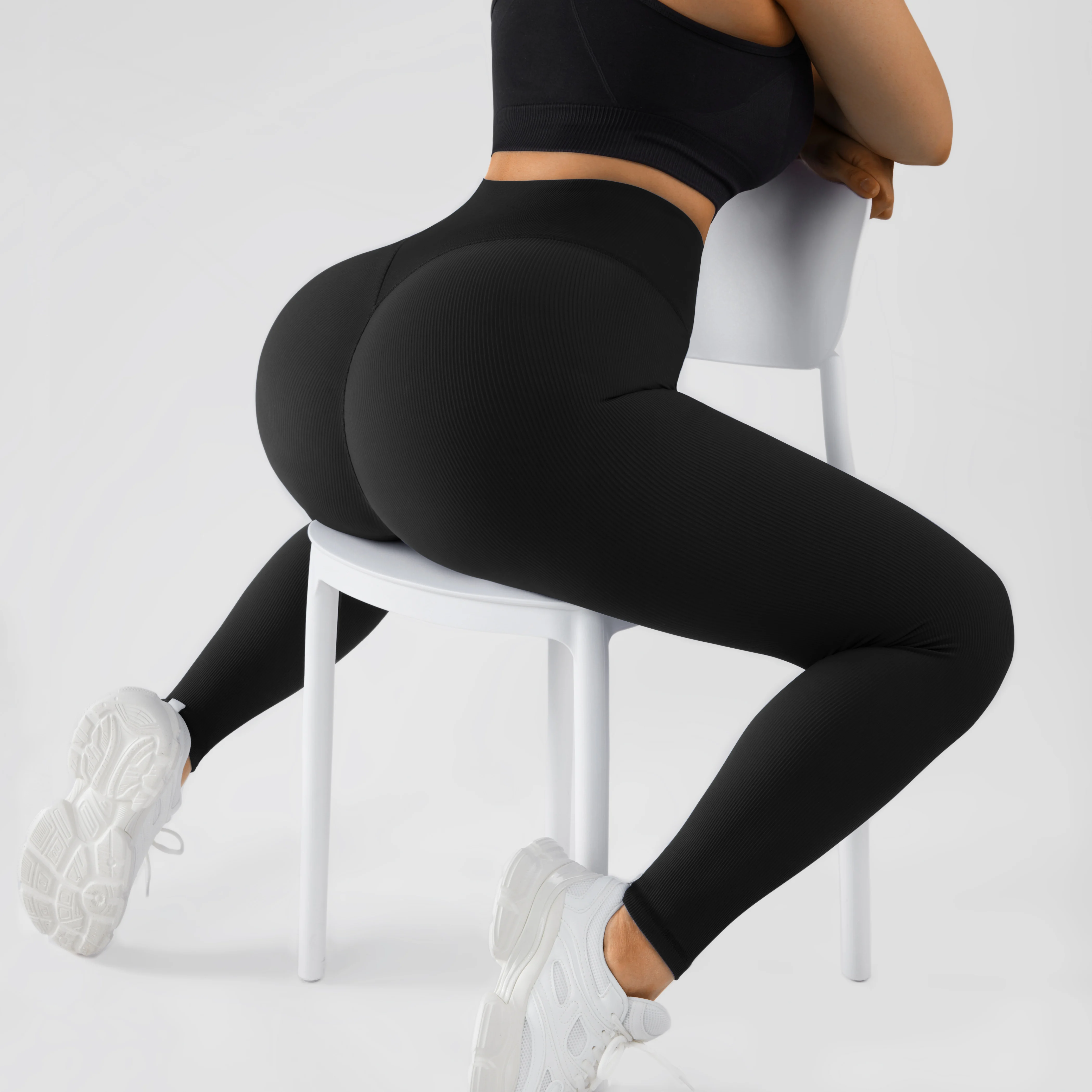 RUUHEE Ribbed Seamless Leggings Women Hidden Pocket High Waisted