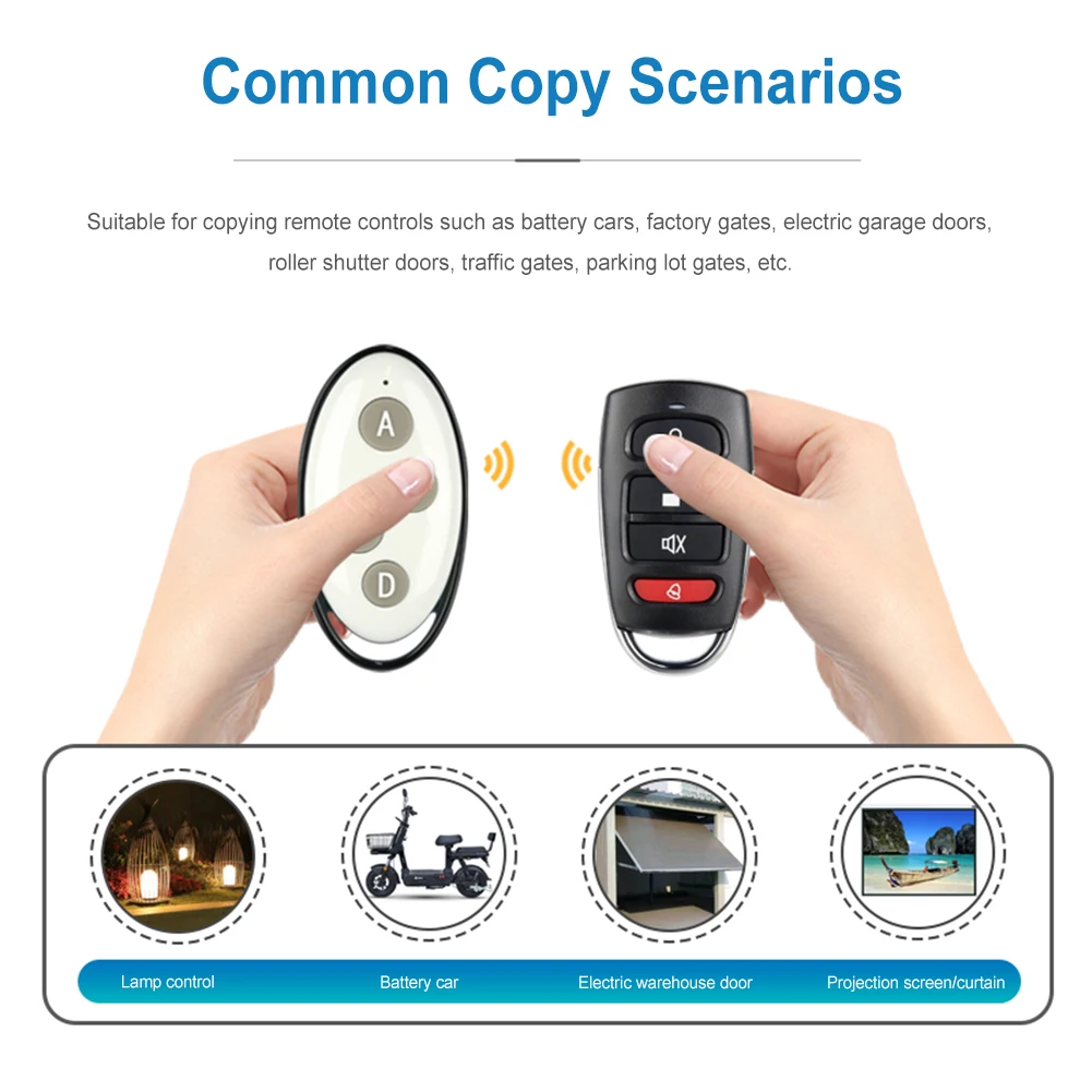 1-3Pcs 315MHz/433MHz Remote Control Duplicator Universal Garage Remote Controller Command Clone Self-copying Automation For Gate