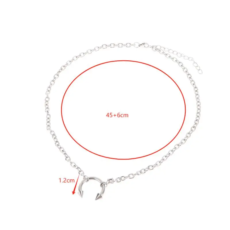1PCS Titanium steel  Retro Hip-hop Style Titanium Steel Necklace Party Punk Rivet Pendant Unisex Choker Gothic Y2K Jewelry