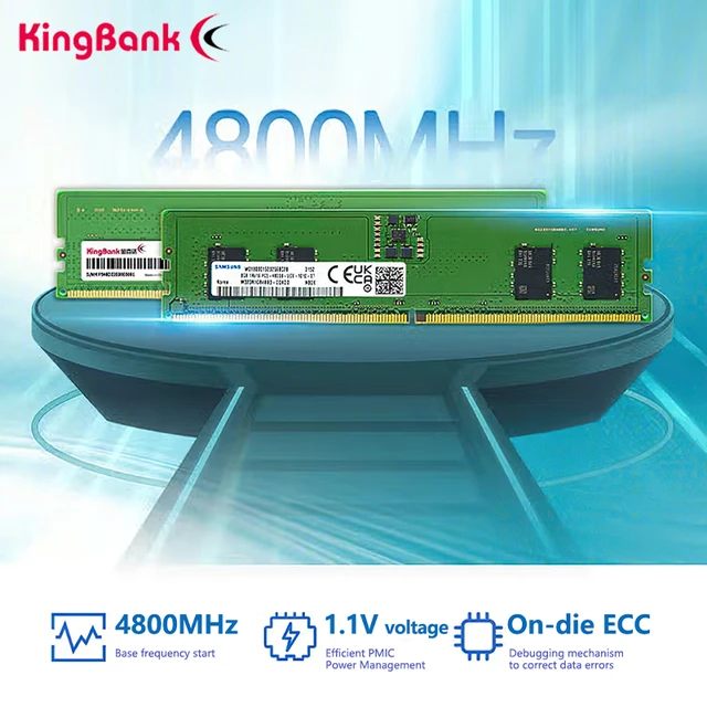 Kingbank DDR5-4800Mhz 8 Go 16 Go Mémoire RAM ddr4 3600MHz Memory Tech  16GBx2 8GBx2 4800MHz DDR5 RAM DDR5 Mémoire de bureau pour PC - AliExpress