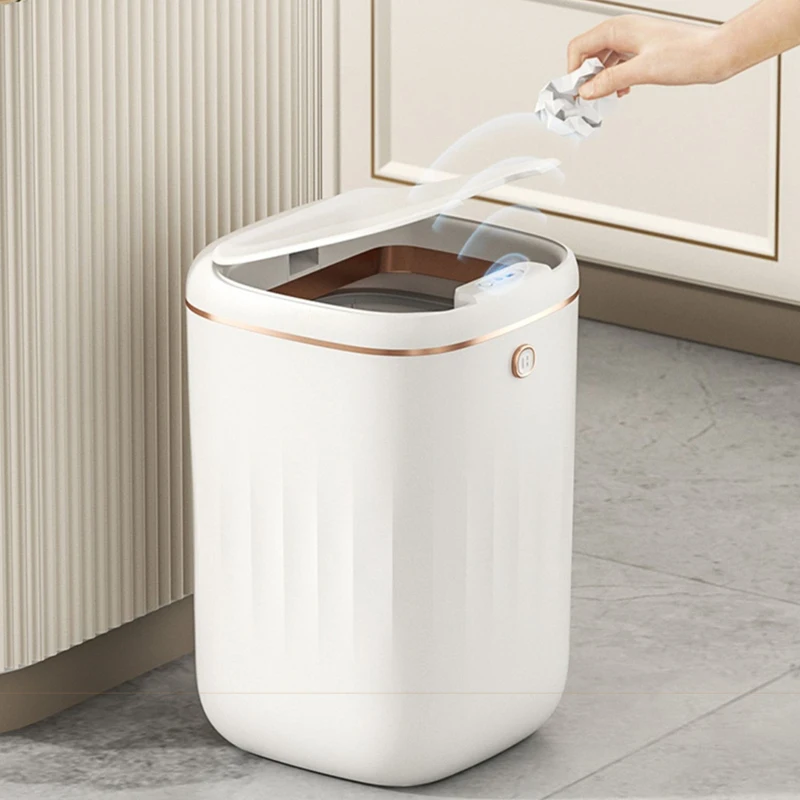 

Hot Smart Trash Can Automatic Sensor Garbage Bin Kitchen Bathroom Touch Bucket Wastebasket Recycle Waste Bins Basket for Toilet