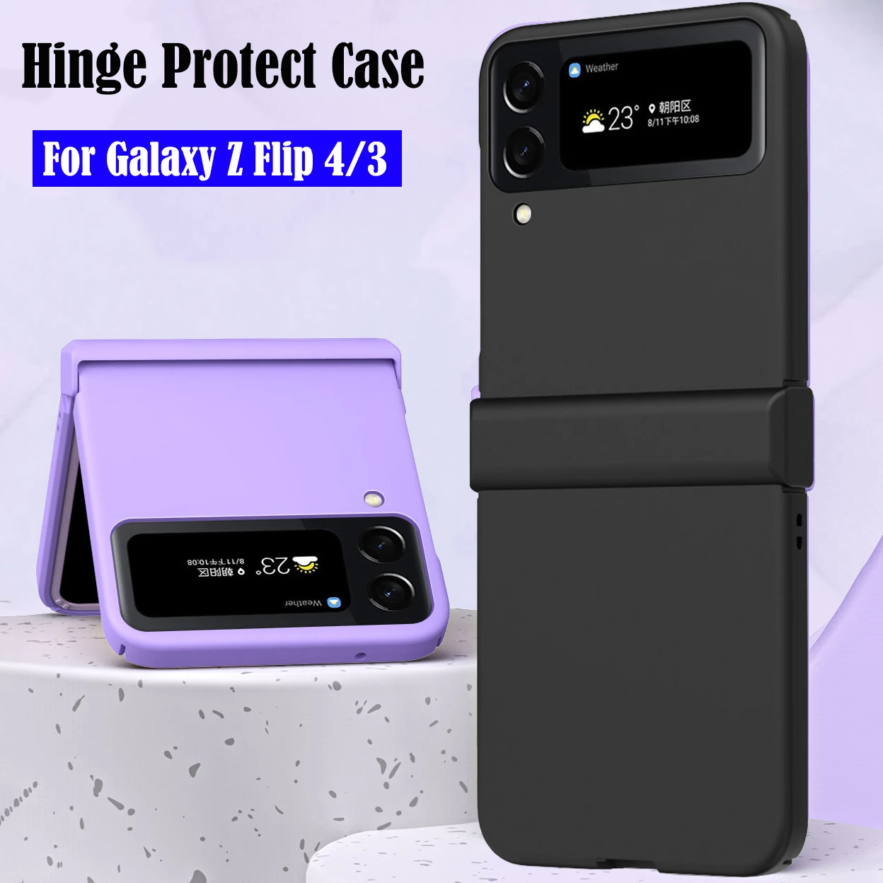 For Samsung Galaxy Z Flip 4 3 Case 3 in 1 Hinge Protective Heavy Armor Phone Cover For Galaxy Z Flip3 5G Full Protection Fundas galaxy z flip3 5g case