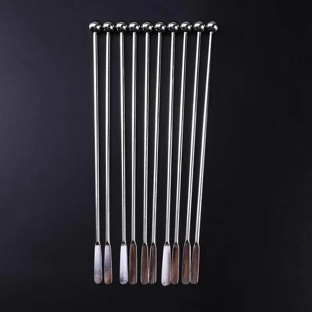 10 Pcs Cocktail Paddle Drink Stirrers, Stainless Steel Coffee