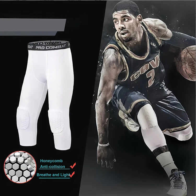 G Form Padded Knee Basketball Tights Pro Basketball Compression Shorts