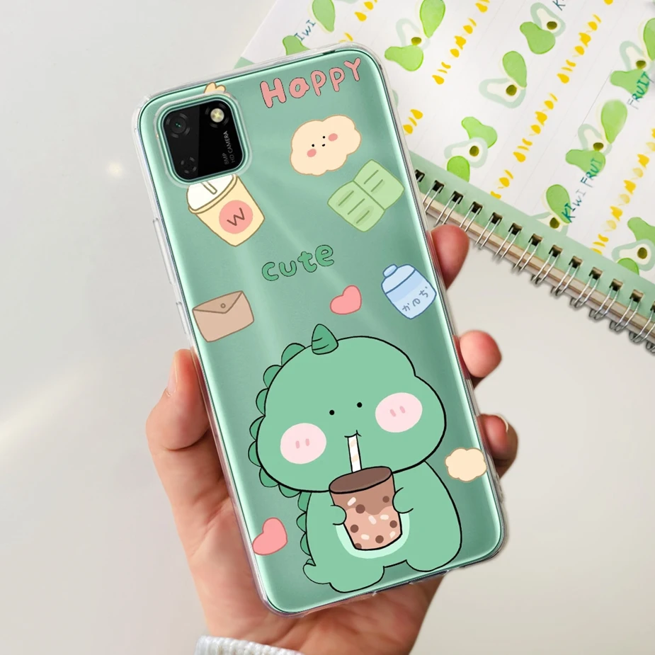 Stylish Painted Clear Silicone Phone Case - Soft Protective Cover