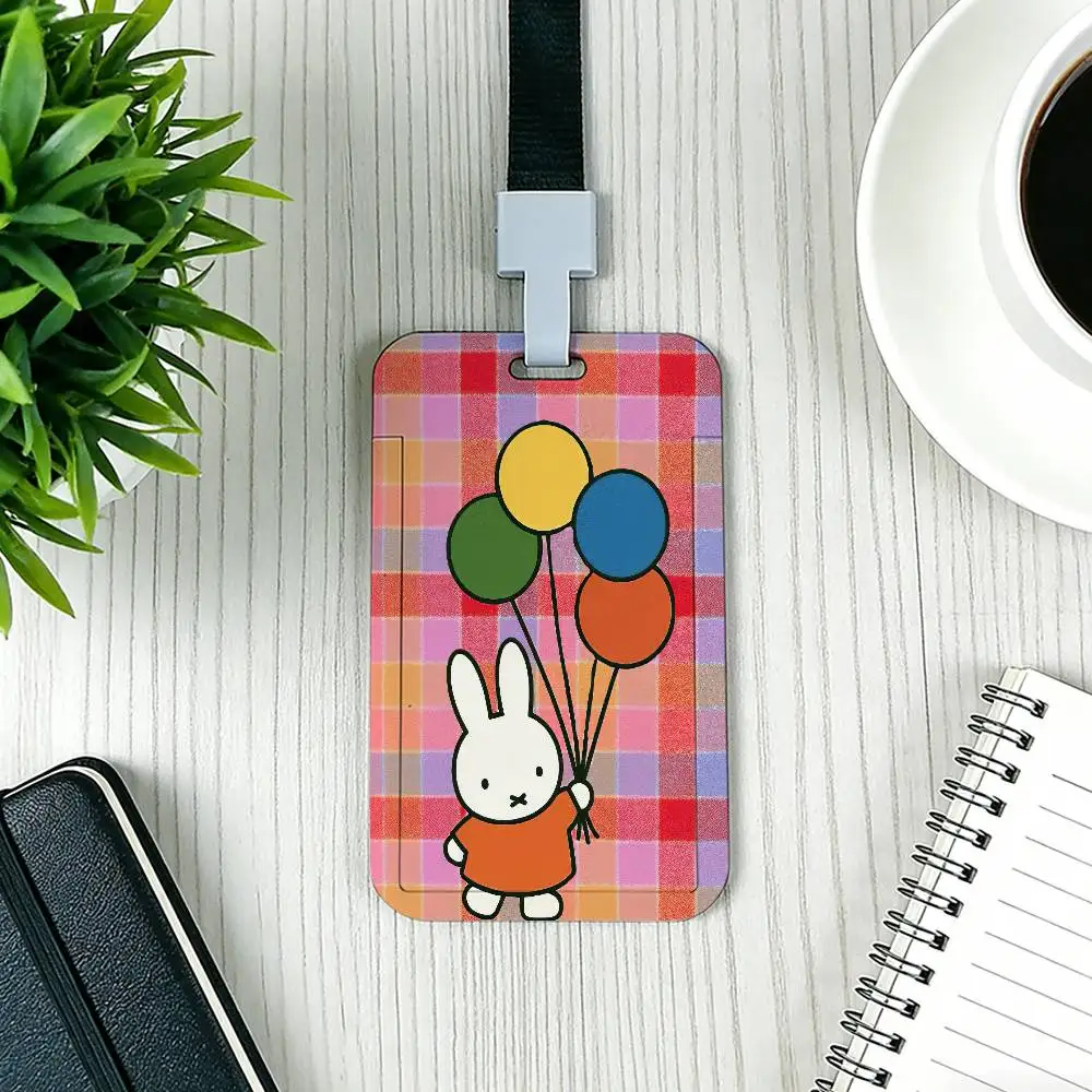 Niedlicher M-Miffy Kartenhalter mit Schlüsselband für Firmenmitarbeiter-Ausweise, Unisex ID-Namenskartenhalter, Bürobedarf – Detail 9
