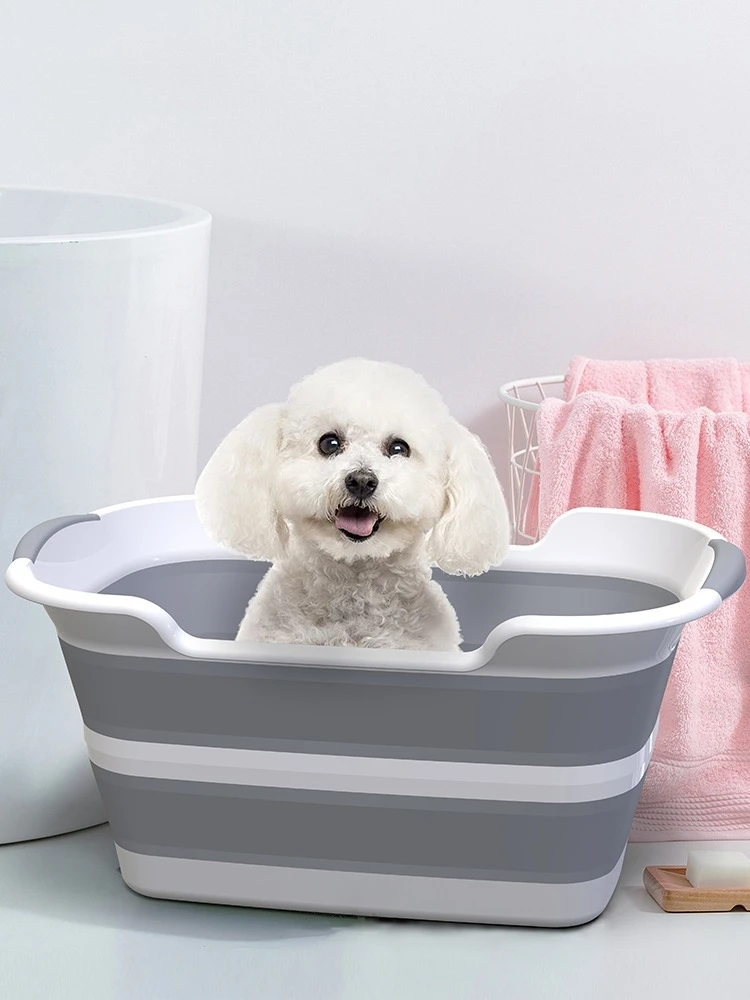 

Dog bath tub Foldable pet bath tub Cat bath tub Foot wash corgi special bathtub Dog wash tub