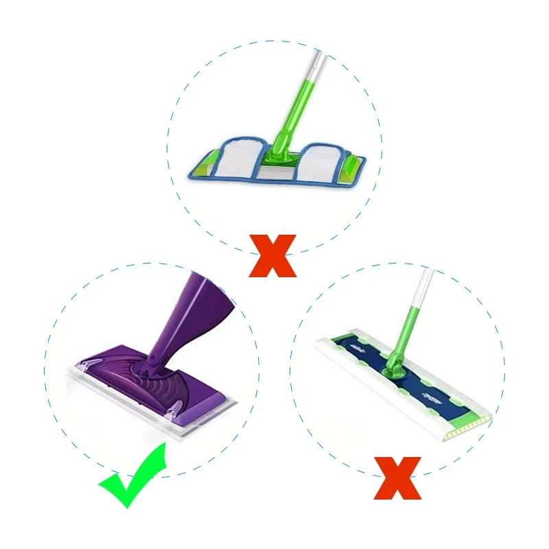 Lot de 4 tampons réutilisables compatibles avec Swiffer Wet Jet - Recharges  pour balai Swiffer - Tampons de rechange en microfibre pour le nettoyage