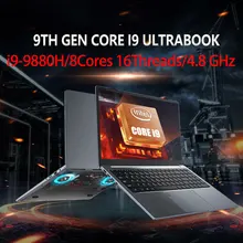  15.6 inch Intel Core i9 9980H 9880H Ultrabook Computer Fingerprint unlock 2*DDR4 MAX 64GB RAM 2TB SSD Desktop Notebook WIFI5 BT 
