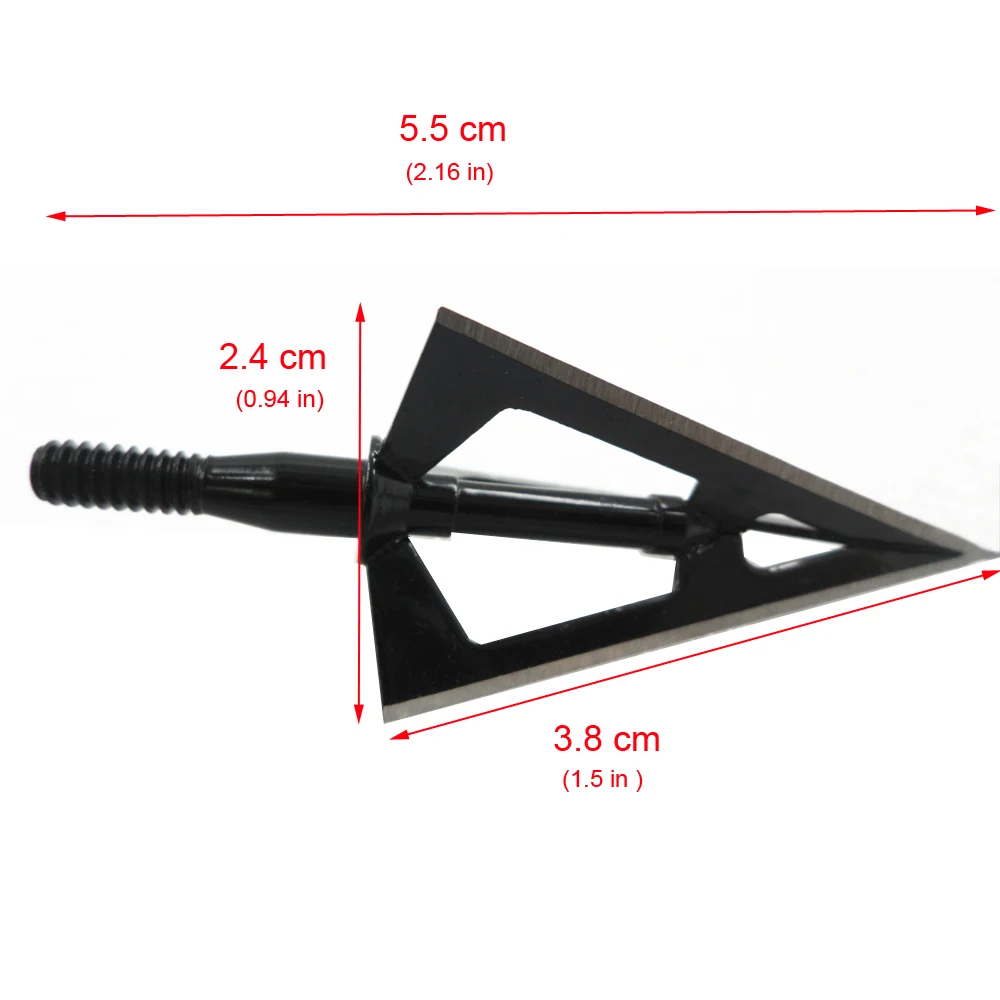 Archery Arrowhead 100 Grain Telflon Surface Treatment 3 Blades
