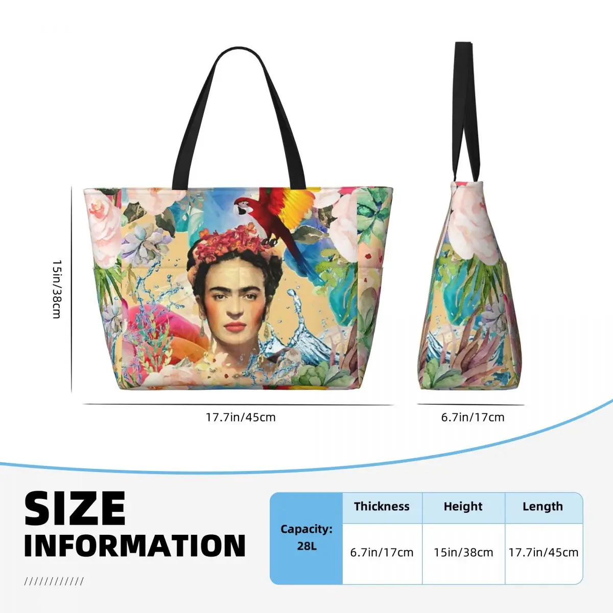 Large travel bag, waterproof beach bag, Like F-Frida Pool, gym tote or camping bag 4