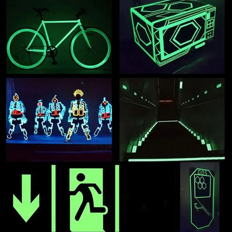 Luminous tape for warning, glow-in-the-dark fluorescent stickers for floors, stairs and steps