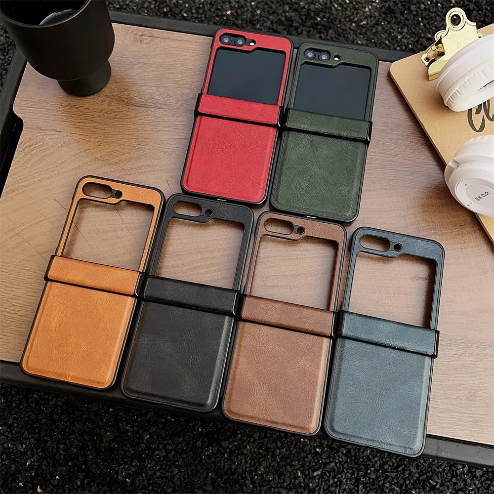 Luxury Shockproof Solid Color Leather Matte Phone Case