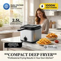 Friteuse électrique multifonction carrée 110V 220V 1000W 2,5L en acier inoxydable pour la maison 1