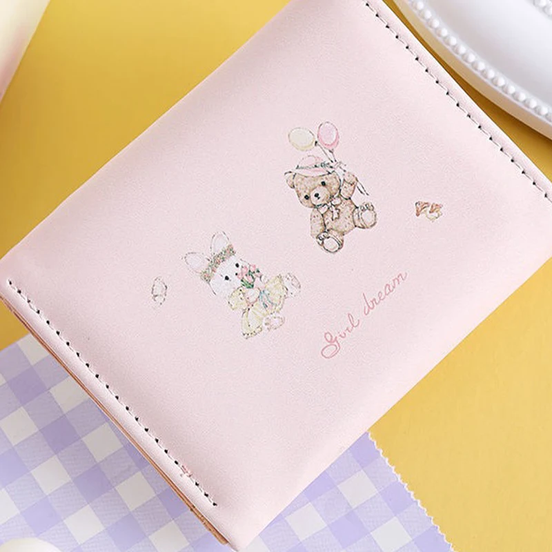 Women's Short Cute Small Wallet Coin Wallet Magnetic Buckle Zero Wallet 4