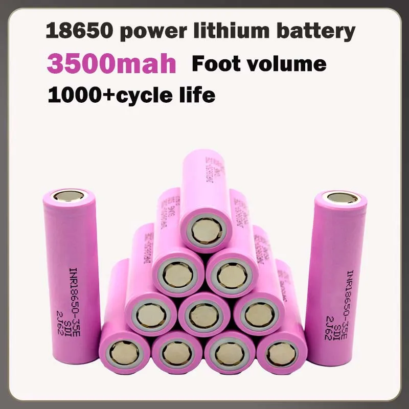 

Free delivery of 100% original rechargeable battery 18650 3500mAh 25A discharge INR18650 35E 3500mAh 18650 lithium-ion 3.7v