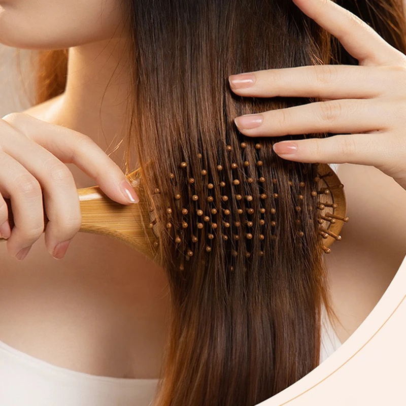 ٤ قطع فرشاة شعر خشب احترافية